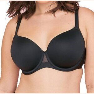 Lane Bryant Cacique Womens Bra French Full Coverage Cooling Size 38C Black